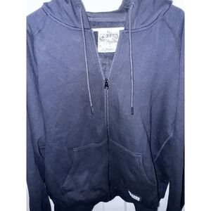 Zero Foxtrot Jacket Mens XL‎ Black  Full Zip Hoodie Fleece Sweatshirt Outdoor